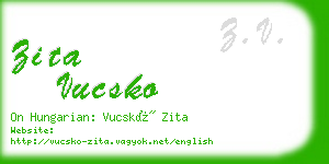 zita vucsko business card